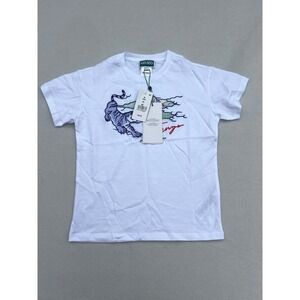 KENZO White Tiger Graphic Crew Neck T-Shirt Kids Sz 06Y New‎ With Tags